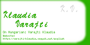 klaudia varajti business card